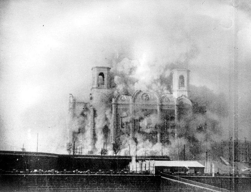 Figure 1: The destruction of the original Church of Christ the Saviour in Moscow, Russia