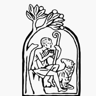 Figure 1: The Good Sheperd, emblem found in a Roman catacomb, sec III