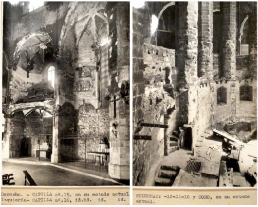 Figure 1: Santa Maria del Mar destroyed by communist arson, circa 1936